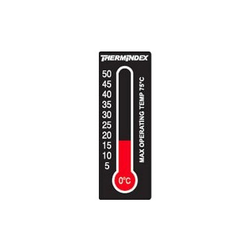 Adhesive thermometer changing its colour by the temperature