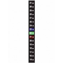 LCD reversible vertical thermometer with 16 temperatures