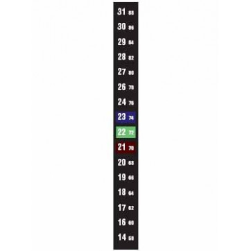 LCD reversible vertical thermometer with 16 temperatures
