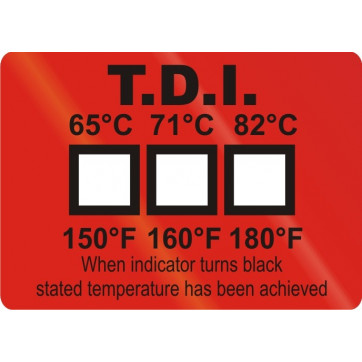 Indicador de temperatura para o controlo da desinfeção em máquinas de lavar louça industriais