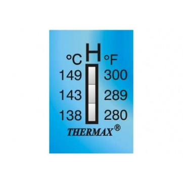 Etiqueta autocolante para controlo de temperatura de 3 pontos