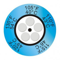 Indicador de temperatura de 5 pontos redondo