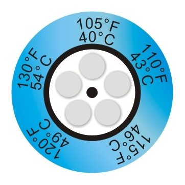 5-point round temperature indicator 