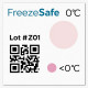Etiqueta Freezesafe para controle de queda de temperatura