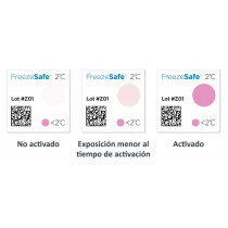 Etiqueta Freezesafe para controle de queda de temperatura
